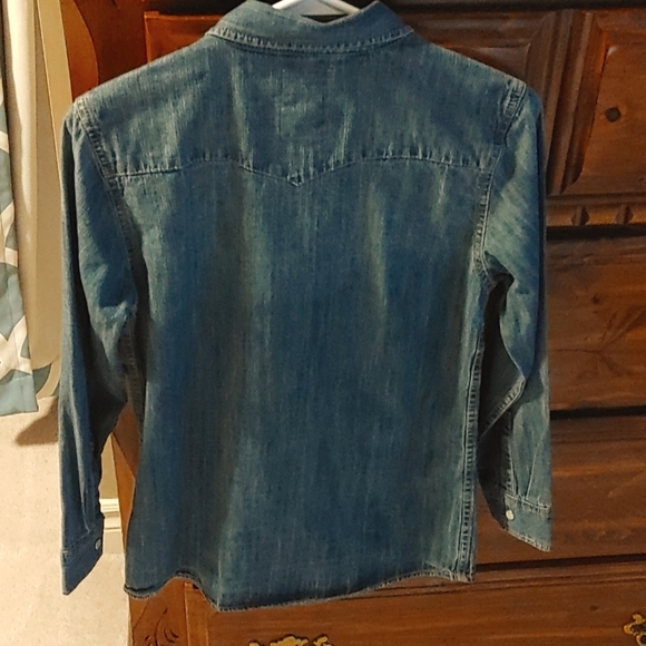 🇨🇦 Boy's Youth Levi's Pearl Snap Button Down Denim Shirt - Picture 5 of 9